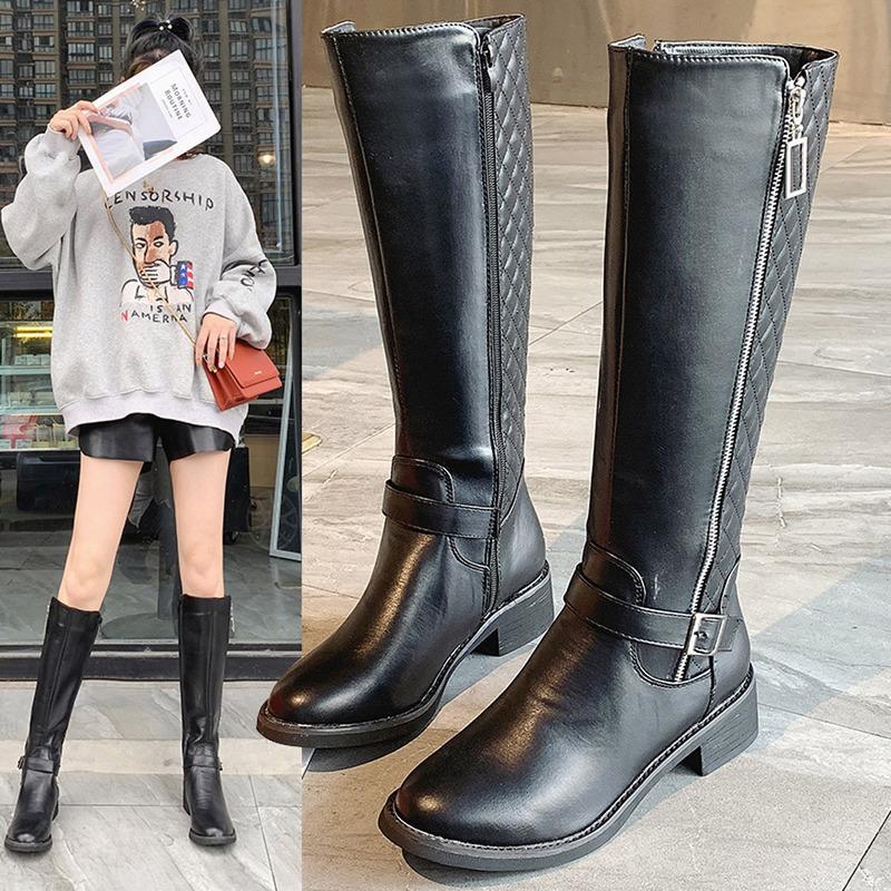plus size knee high flat boots