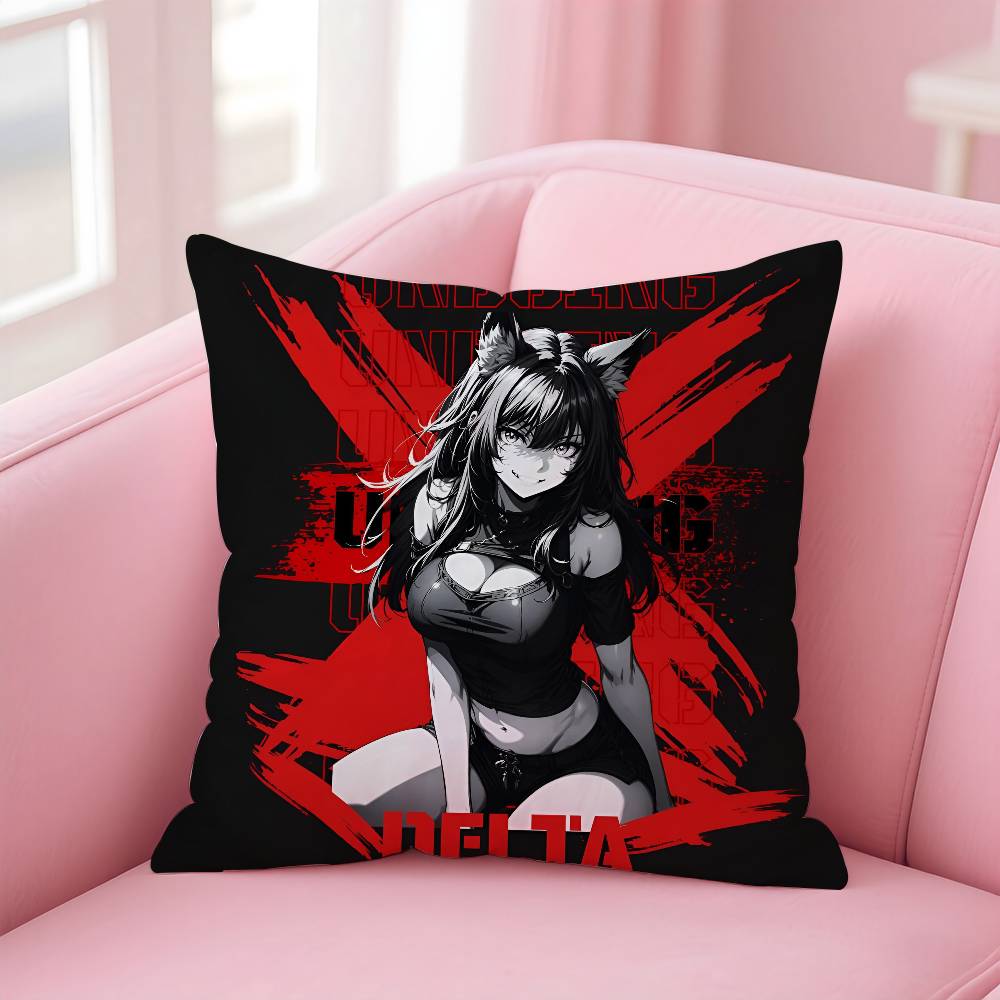 

Anime E-Eminence In Shadow Delta Alpha Pillow Case Comfort Sofa Bed Silky Elegant Invisible Zipper Custom Decorative Cushion Cov 16x16Inch