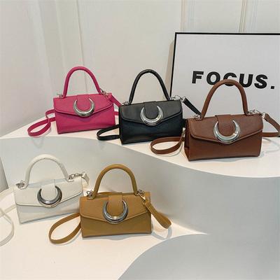 Modny Temperament Prosty Jednolity Kolor Wiosna Styl Zagraniczny Casualowa Torba Kurierska Przenośna Damska Mała Kwadratowa Torebka