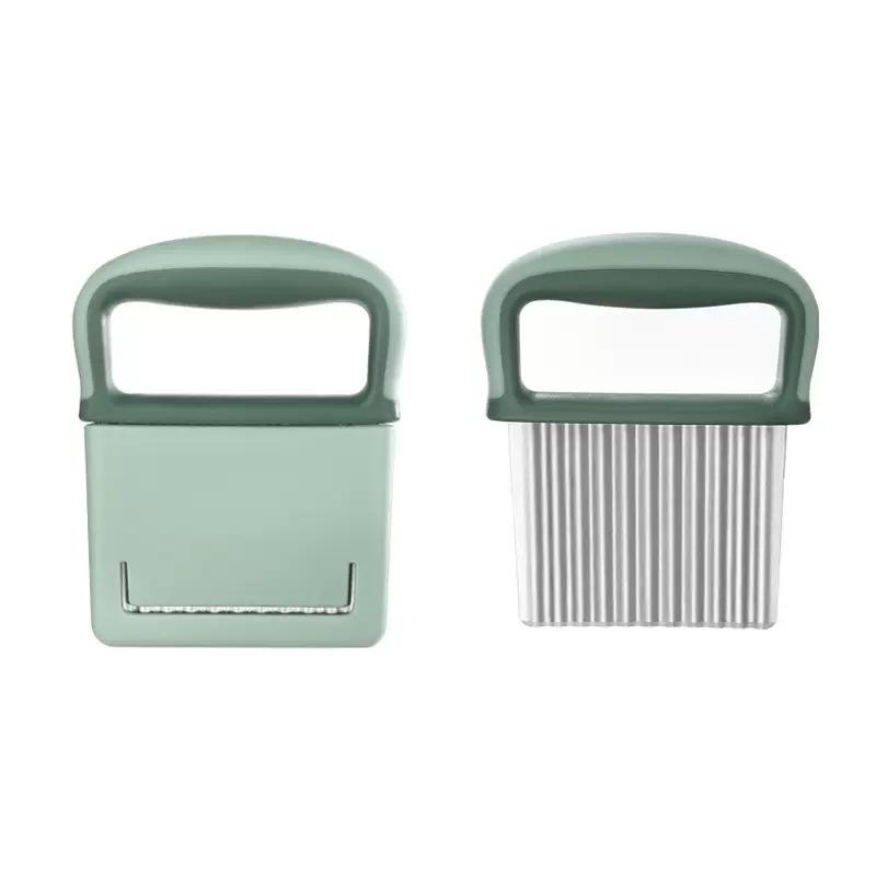 

Wavy Cutter Stainless Steel Potato Carrot Slicer Vegetable Multi-purpose Salad Vegetable Wavy Shredder French Fry Slicer светло-зеленый