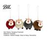 Indoor Christmas Tree Hangings 4Pcs Elk Hanging Ornaments with Wooden Faces, Reindeer Pendants for Xmas Home Decor And Holiday Party Decorations