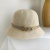 Cotton and Linen Hat Women's Spring and Autumn Thin Women's Bucket Hat Breathable Sun Hat Basin Hat Sunscreen Sun Hat Tide