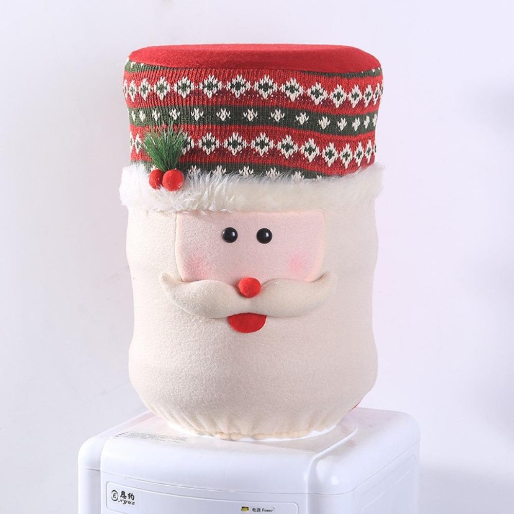 High Stretchy Water Dispenser Bucket Cover Cartoon Christmas Decoration Water Bottle Cap Dustproof Drinking Barrel Dust Cover