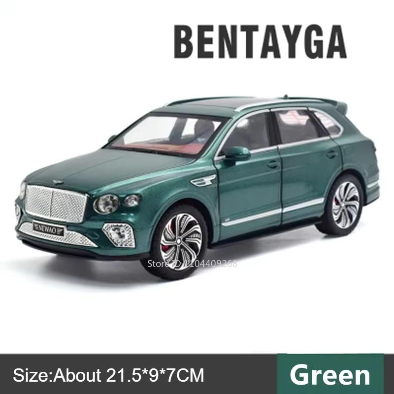 1:24 Scale Mulsanne Bentayga Car Model Toy Metal Diecast Pull Back Doors Opened Miniature Vehicle Models Boys Sound Light Gifts