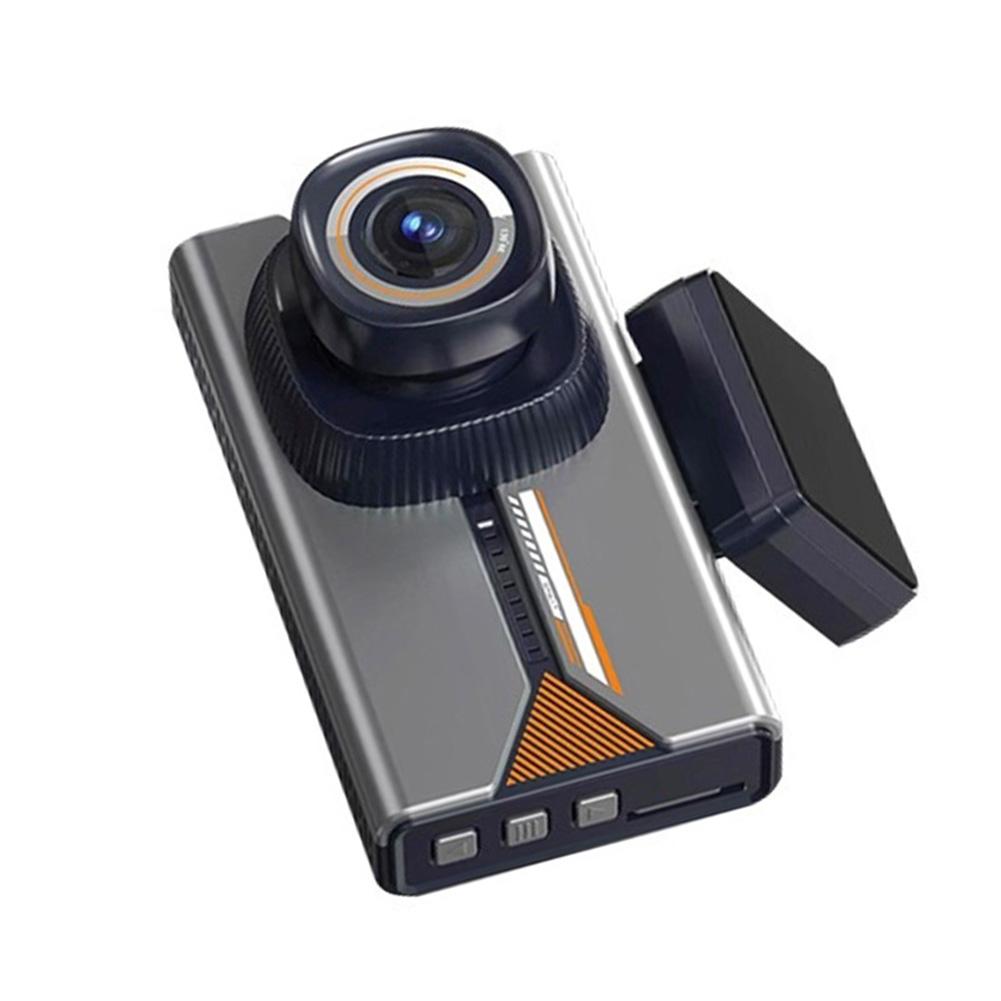 Black with Silver orange Accents 4K 4K Dashcam 4k Dual Lens Dashcam WiFi GPS Camera Dual 4K Ultra HD Recording