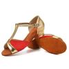 Rumba Latin Dance Womens Girls Shoes Low Heeled Ballroom Tango Shoes Soft Bottom Heeled 35cm