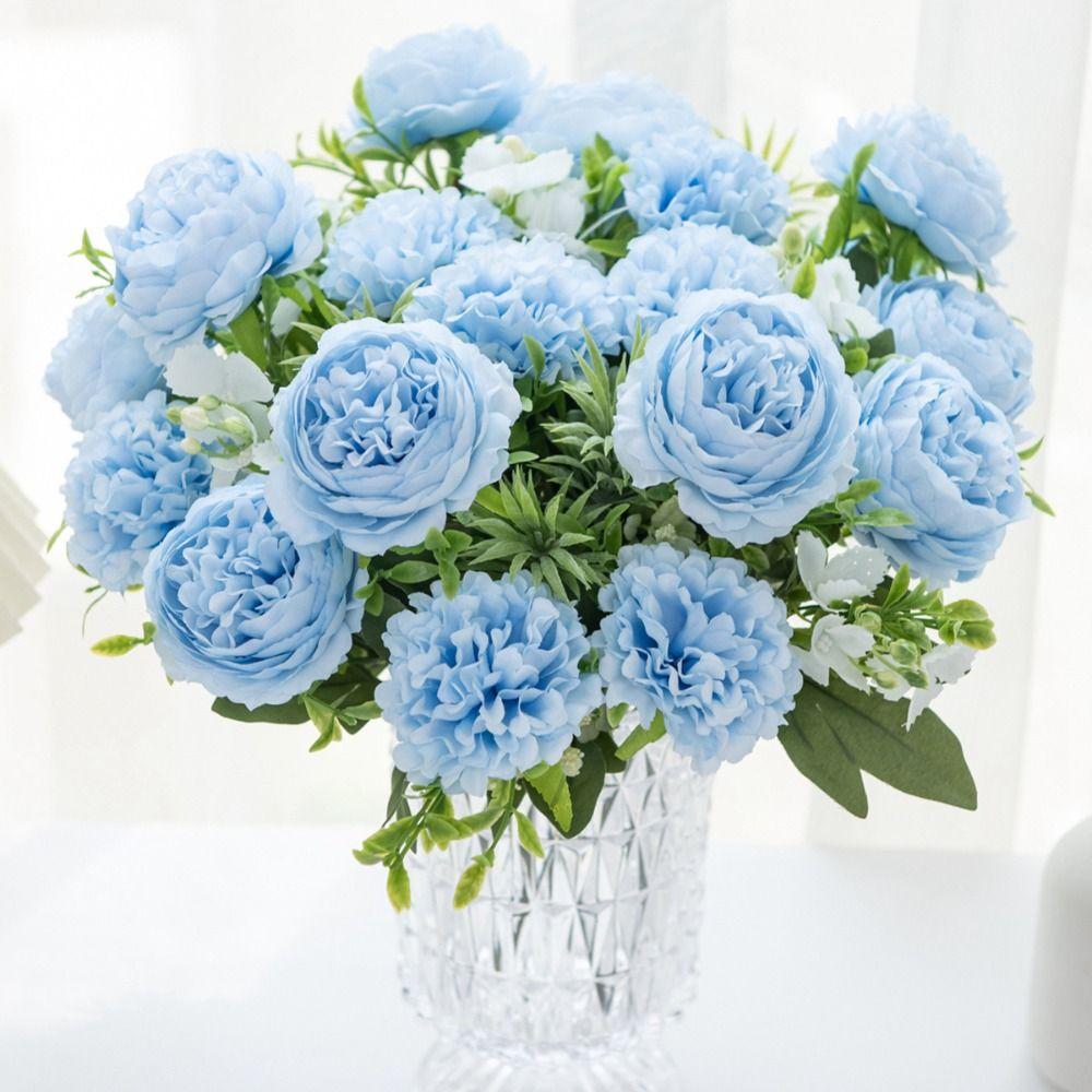 Landscape Artificial Peony Flower Colorful Bridal Bouquet Fashion Simulated Flowers  Home Decor