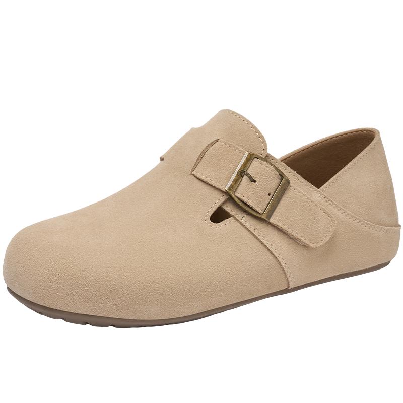 Josiny Women s Buckle Slip-On Casual Flats 38