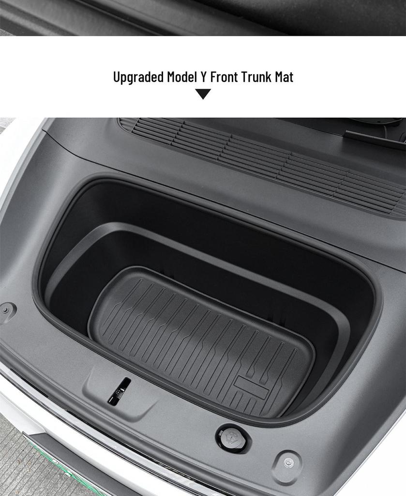 Qixian Trunk Mat Set for Tesla Model Y (Refreshed Version) - TPE Front & Rear Mats
