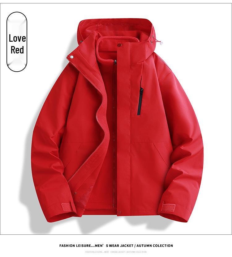 Unisex 3-in-1 Waterproof Windproof Mountaineering Jacket