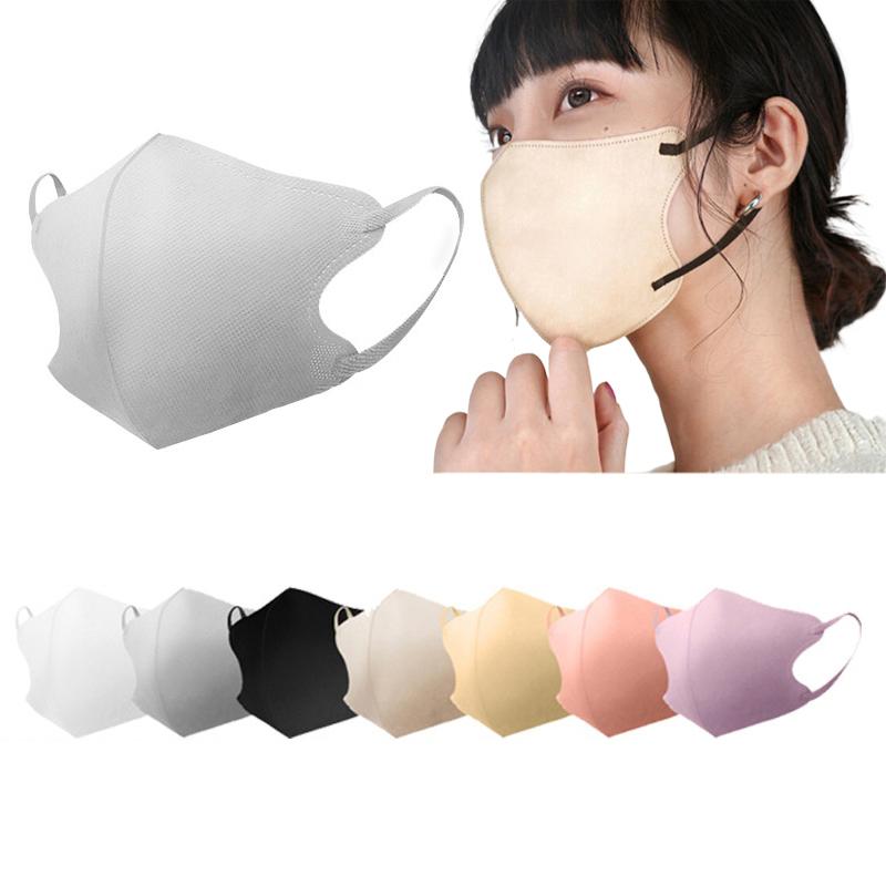 Three-Dimensional Dust Mask Face Masks Cloth Disposable Anti-Dust Protective Masks Ear Loops Mouth Mask Black White Mascarillas