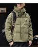 Men's 2025 Thick Warm Hooded Down Jacket - Windproof, Trendy Autumn/Winter Outerwear, Plus Size Available.