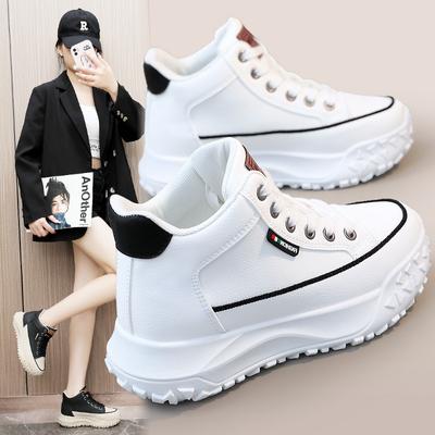 Y5b08 Neue einfache Internet heiße Damenschuhe Herbst Mid-Top Papa Schuhe Vielseitig Erhöhen Sie den Boden Sport Casual Schuhe