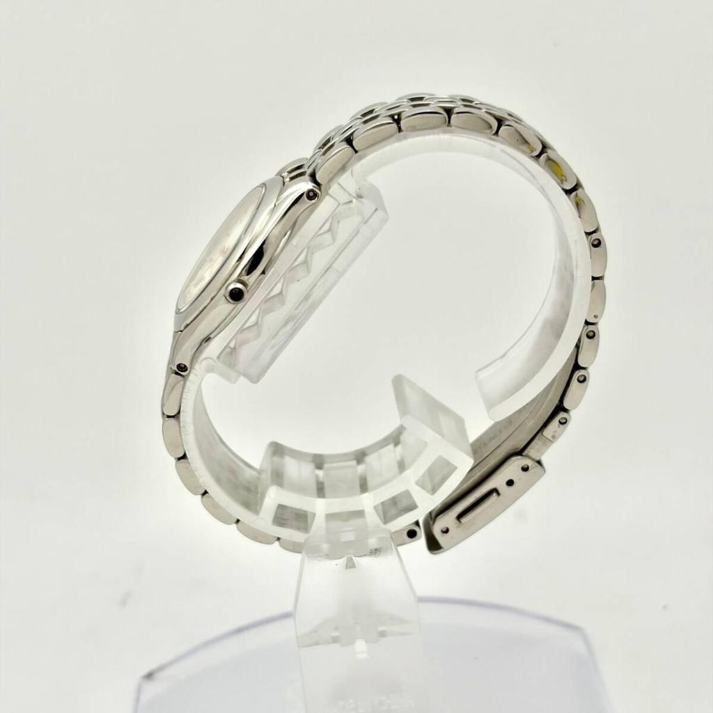Used [New Battery] SEIKO EXCELINE Ladies Watch Silver Shell 4J41-0030 730091