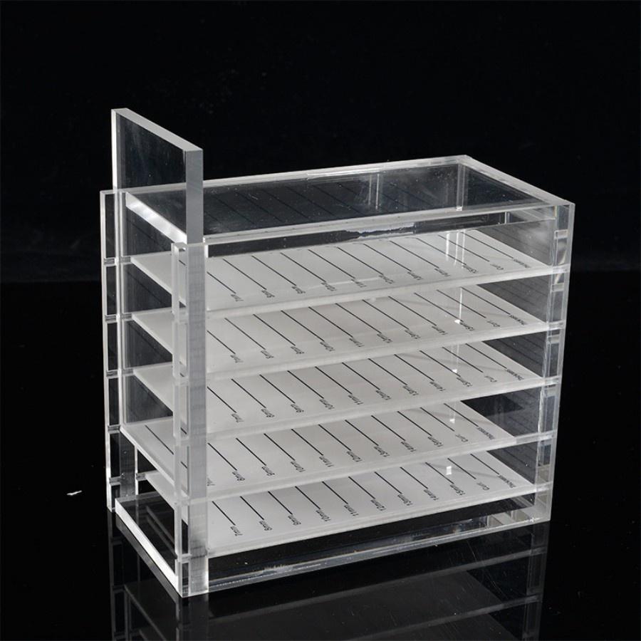 5 Layer Eyelash Extension Storage Box Acrylic Lash Holder Pallet for Individual Volume Lash Extension Display Stand Makeup Tools