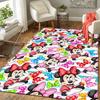 1 Stück Mickey und Minnie Teppich, Rutschfeste Fußmatte, Cartoon-Charakter-Design, Weicher Samt, Raumdekoration, Waschbar