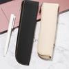 pencil case Pouch Portable Slim Stationery Organizer with Zipper PU Leather Large Capacity School Supplies for Students & Work