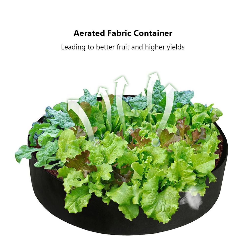 Fabric Raised Planting Bed Raised Garden Bags Round Garden Grow Bag Fabric Garden Bed High Capacity Bag Planter