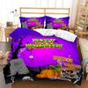Halloween Duvet Cover Queen Cartoon Pumpkin Gamepad Quilt Cover Microfiber Horror Theme Gothic Spooky Bedding Set For Boys Teen
