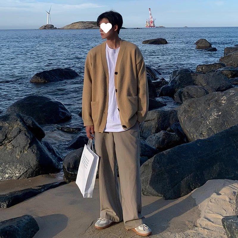 

Воротник кардиган свитер мужская осенне-зимняя японская куртка повседневная куртка 2XL
