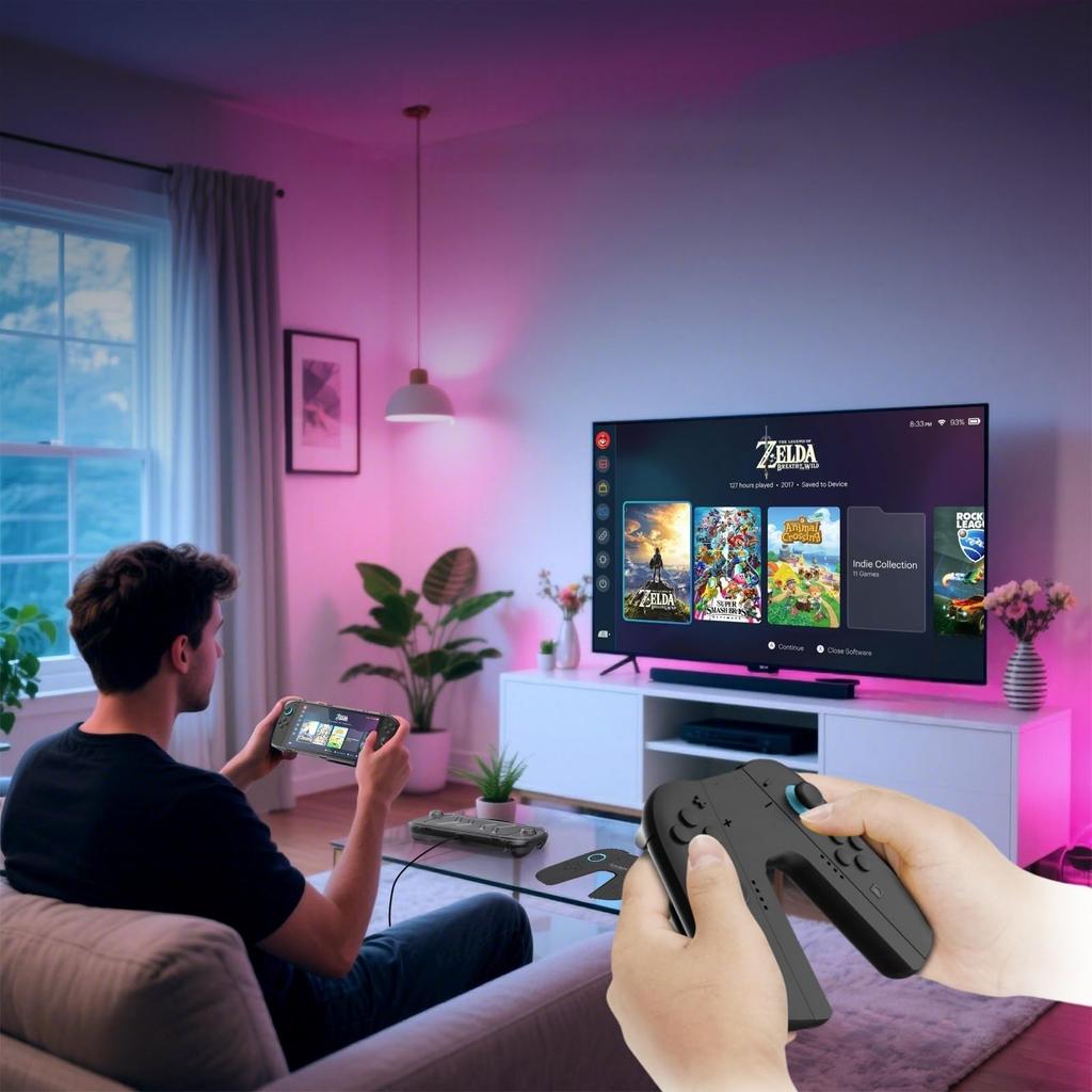 2 Ladegriffe für Switch 2 2 Laden 2 Einfach zu LED Laden Während Sie Kompatibel mit Switch 2 Ladestation Joy-Con [2025 Modell] Joy-Con Griff,