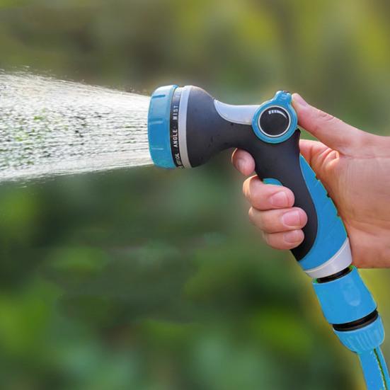 Water Hose Nozzle Sprayer Thumb Control 10 Modes Heavy Duty Washing Garden Watering Hose Spray Nozzle Yard Supply