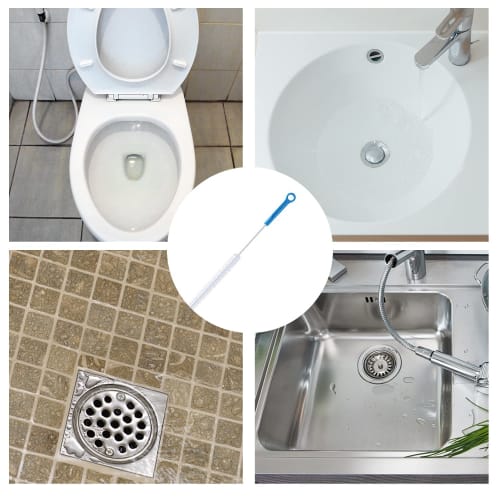 Flexible Pipe Cleaning Brush, Bendable, Long, Thin Brush, Pipe Cleaner Brush, Hair Clog Removal Tool, Suitable for Kitchen, Bathroom, and Floor Drains