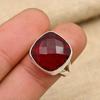 Roter Granat Naturstein Schmuck Handgefertigter Ring 925 Massives Sterling Silber Geschenk für Sie
