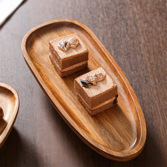 Dřevěný servírovací podnos Malý podnos na občerstvení Rustikální nepravidelný podnos na dezerty Dekorativní podnos pro rostliny, svíčky, klíče, šperky, hodinky