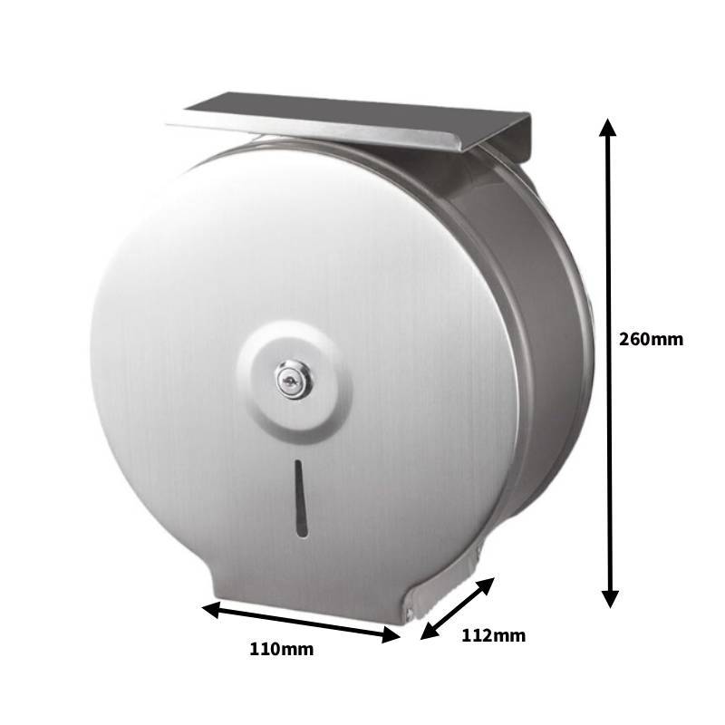 Stainless Steel Circular Toilet Paper Holder Wall Mount For Bathroom Use