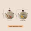 Chinese Retro Ceramic Single-Serve Stew and Soup Pot with Lid