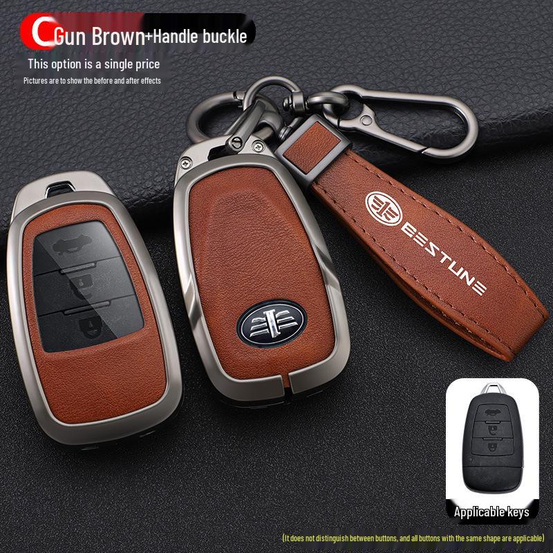 Compatible FAW Besturn X80 Key Cover for 17-18 Models - Smart Key Remote Protective Shell