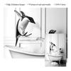 Black White Animals Elephant Penguin Giraffe In Tub Bathroom Wall Art Canvas Painting Posters and Prints Wall Picture Room Decor
