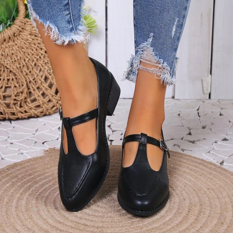 

Женские босоножки, высокие каблуки, летние босоножки на плоской подошве, женские туфли с острым носком на квадратном каблуке, модные женщины 35