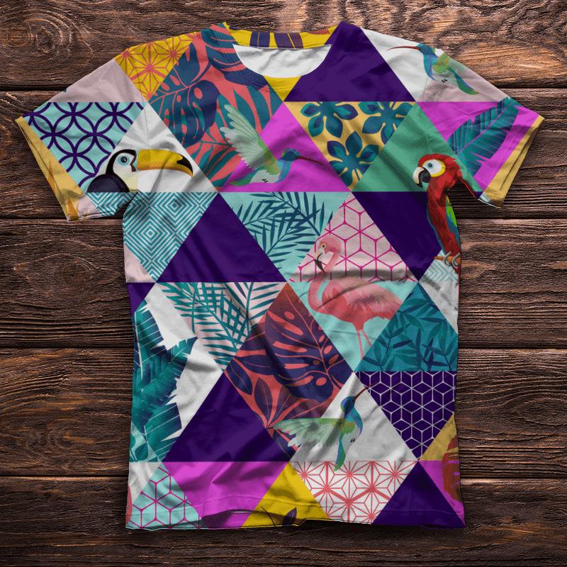 Summer New Bird 3D Printed Women's Top Loose Short Sleeve Loose Casual T-shirt