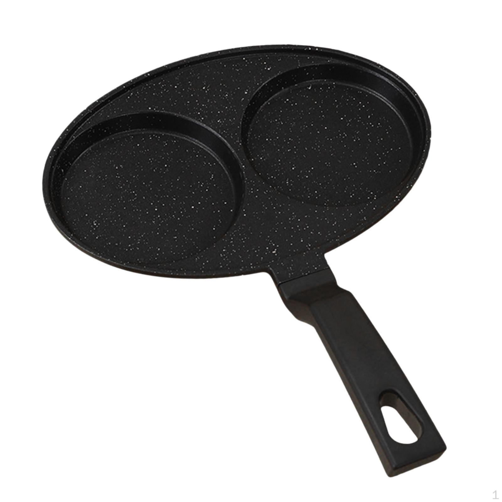 

Сковорода для жарки яиц с антипригарным покрытием Подогреватель масла Кастрюля Посуда Для приготовления завтрака Кухонные принадлежности Практичные 2 Holes