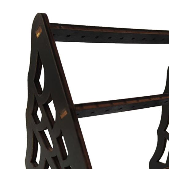Wooden Earrings Storage Rack Strong Load-bearing Multilayer Design Rustic Design Earrings Display Holder Jewelry Organizer