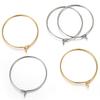 20pcs Stainless Steel Ear Wire Hoops Loop Earrings Big Circle Pendants Gold Color Dangle Drop Earring Jewelry Making DIY No Fade