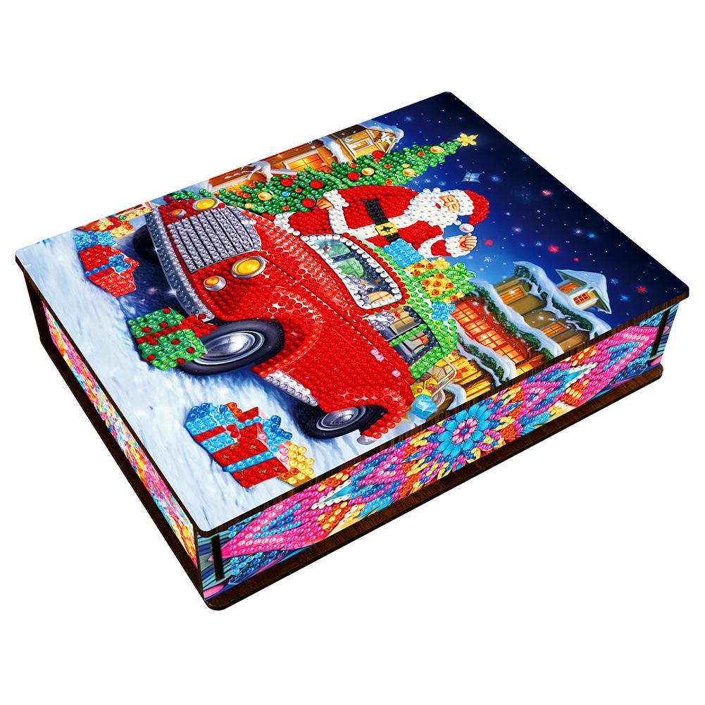 

Рождественская коробка для хранения алмазной вышивки Рождественский колокольчик Органайзер для алмазной живописи Рождественский кот Органайзер для бисера для алмазного искусства DIY поделки