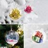 5pcs Transparent Ball Christmas Tree Pendant Xmas Hanging Decoration Candy Confetti Gift Box Holder