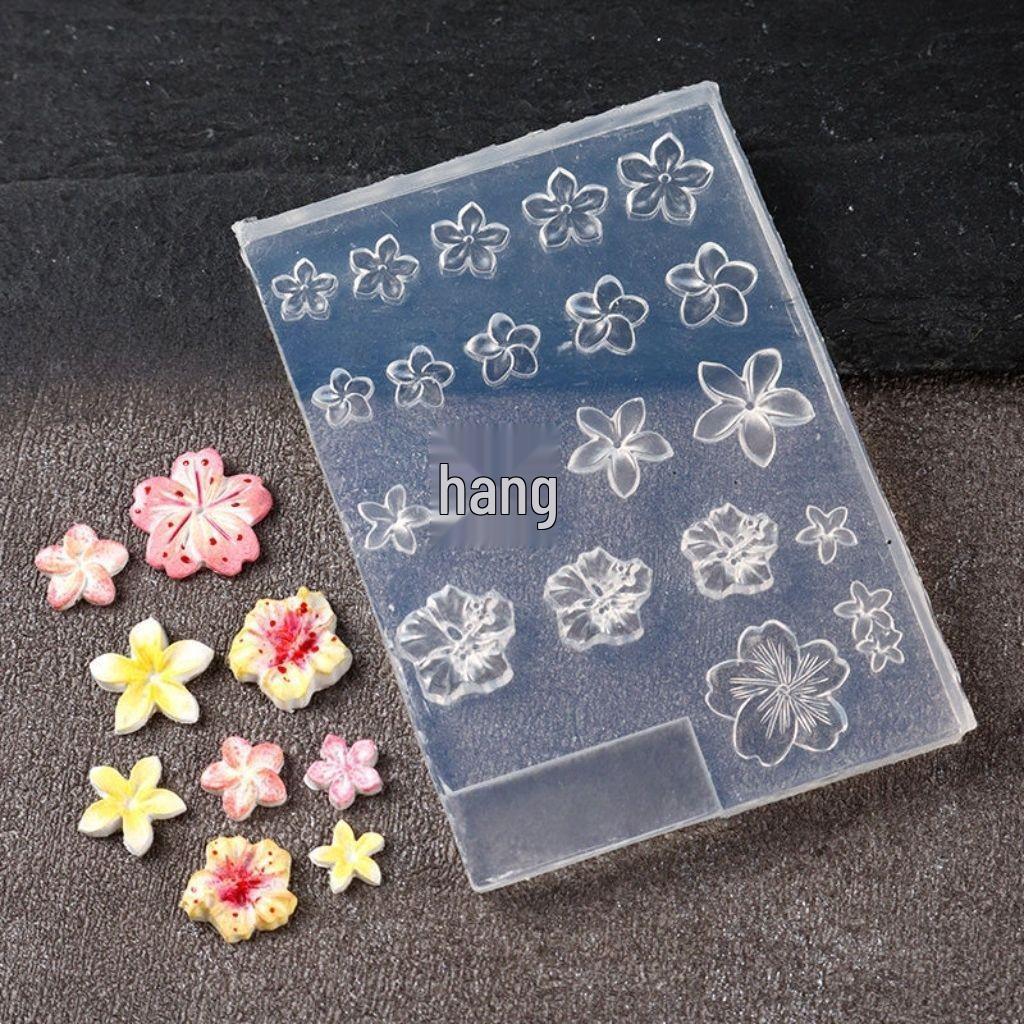 3D Five-Petal Flower Nail Art Silicone Mold for DIY Carving.