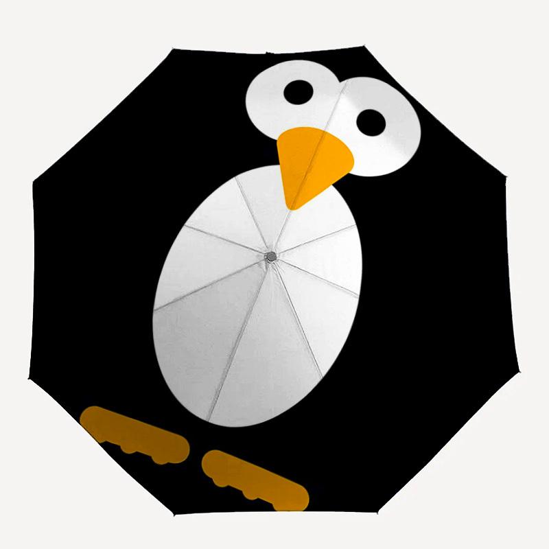 

1pc Penguin Automatic Open/close, All-Season Portable Folding Umbrella, Travel, Everyday, Formal Events103