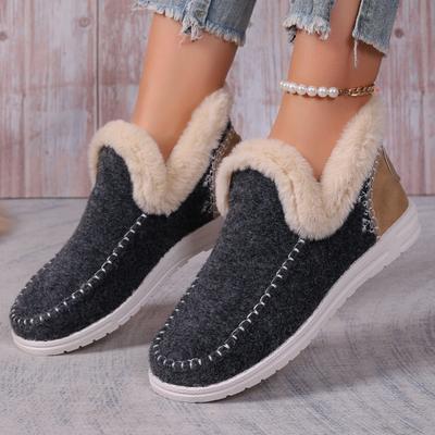 2024 Winter New European and American Large Size Short Boots Women Flat Velvet Suede Snow Boots Women Shoes Keep Warm Work Shoes