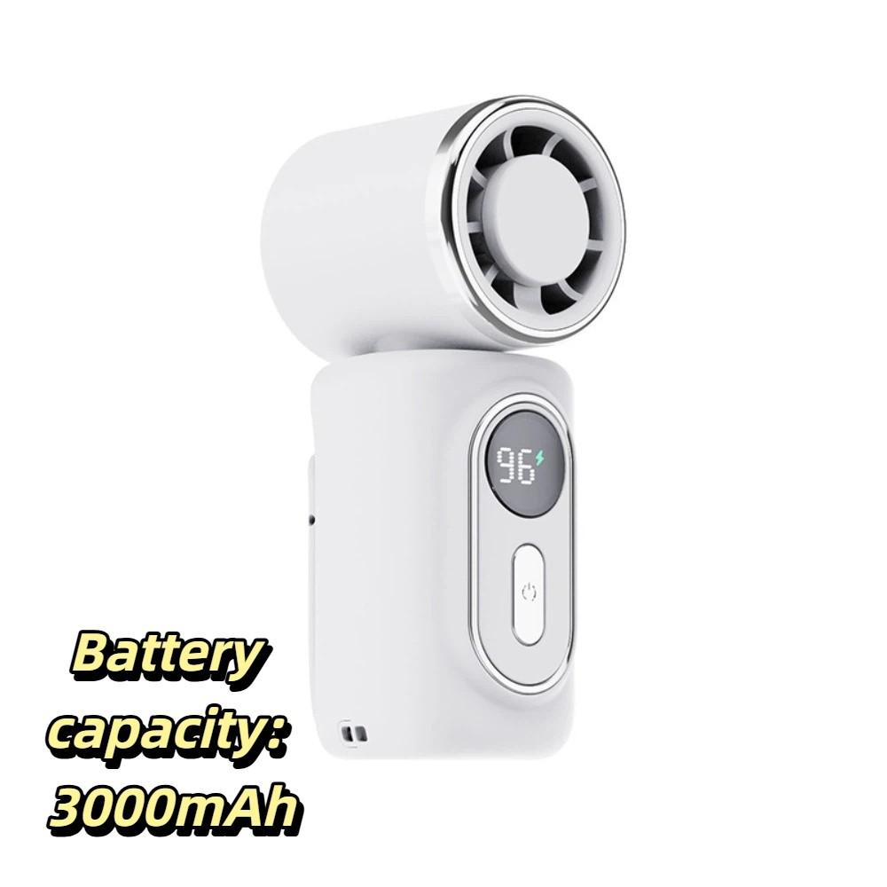 100 Gear Speed Adjustment Stepless 100 Gear Fan Lightweight Design Portable Travel Fan  Camping Use белый