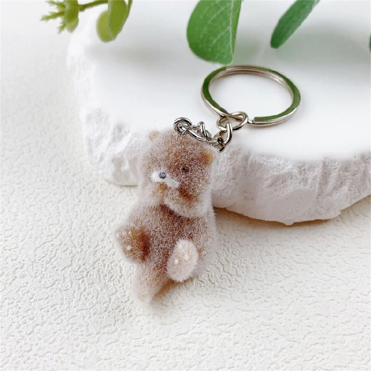 Charm Flocking Otters Pendant Multifuntional Phone Accessory Lovely Aesthetic Keychain Suitable for Woman and Girl