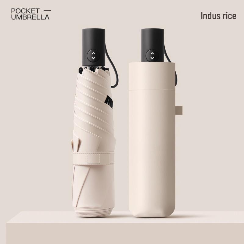 220g Ultralight Japan Mini Pencil Automatic Umbrella: Anti-Rebound, Retractable, Ideal for Rain or Shine.