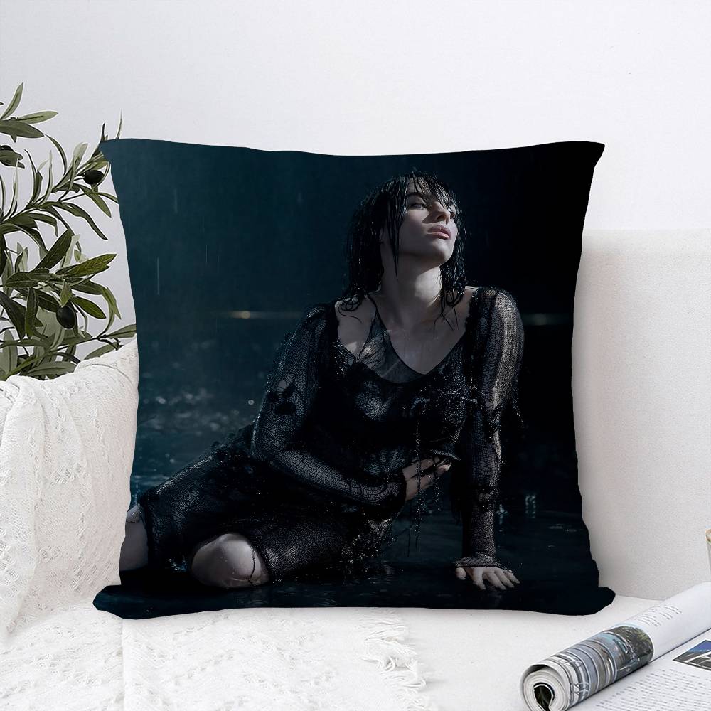 Pop EEilishS Star BbillieS Personalized Pillow Dust Cover Bedroom Kids Party Decoration Pillowcase Birthday Children Gift