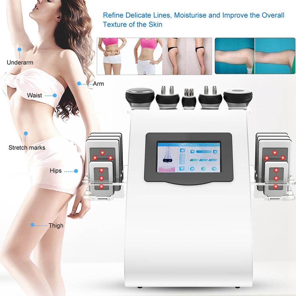 Cavitation Ultrasonic 40K Cellulite Fat Remove Machine Radio Frequency RF Multipolar Vacuum