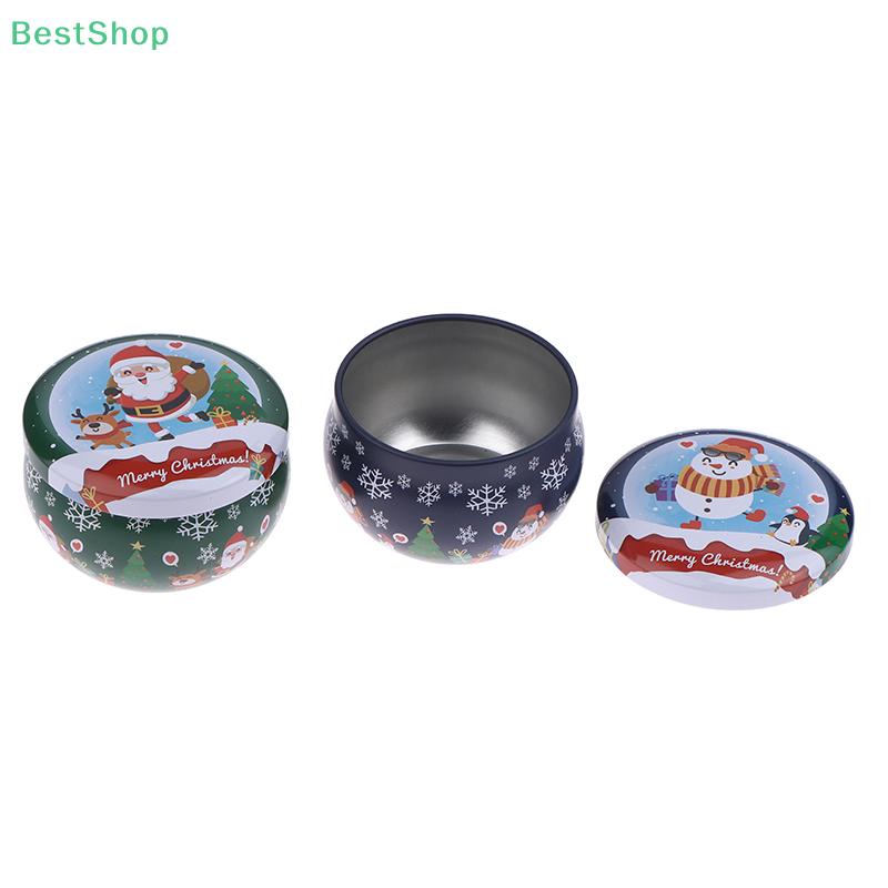 Christmas Small Tin Box,Iron Can,Creative Cookie And Candy Tin, Christmas Candle Jar