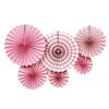 6Pcs Party Decoration Single Layer Paper Fan Flower Diy Folding Fan Flower